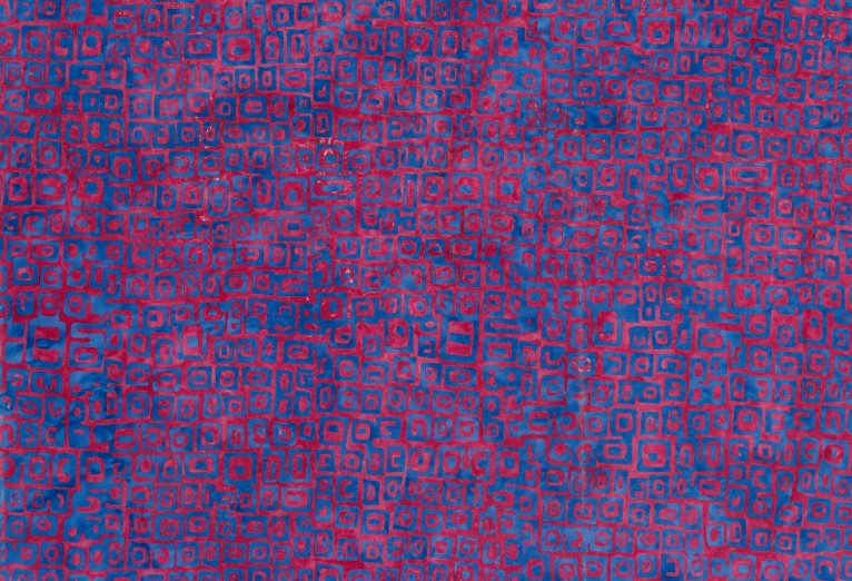 BATIK SQUARES BLUE-PINK BG