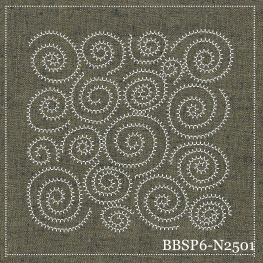 SASHIKO PRE STENCILLED BLOCK - NAUTILUS