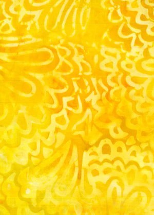 BATIK LEMON YELLOW GOLD GEO FLORAL