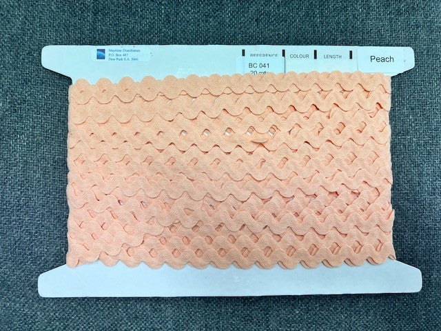 RIC RAC BRAID 9MM PEACH