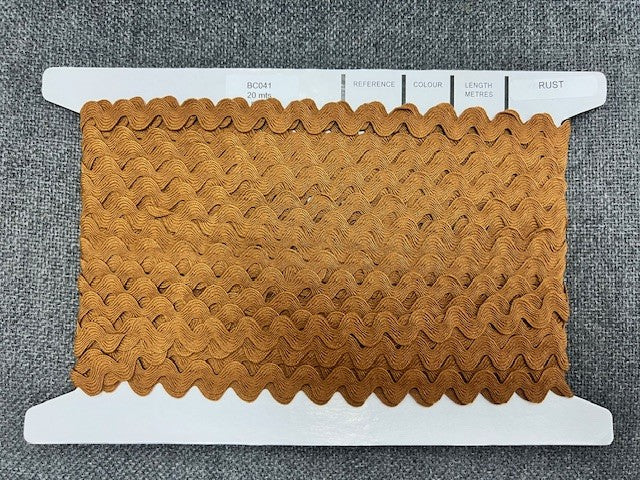 RIC RAC BRAID 9MM RUST