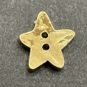 TERRIES BUTTON 2/H SHINY GOLD STAR