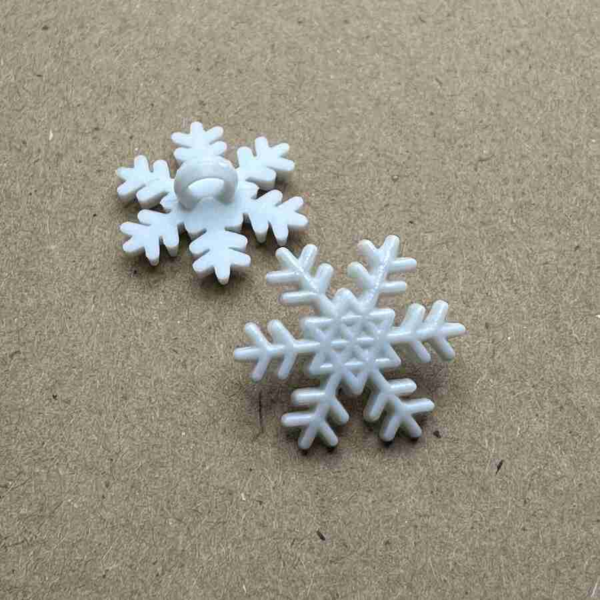 TERRIES BUTTON SHANK SNOW FLAKE WHITE