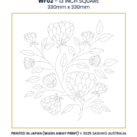 SASHIKO CHRYSANTHEMUM 33CM X 33CM CHERRY RED