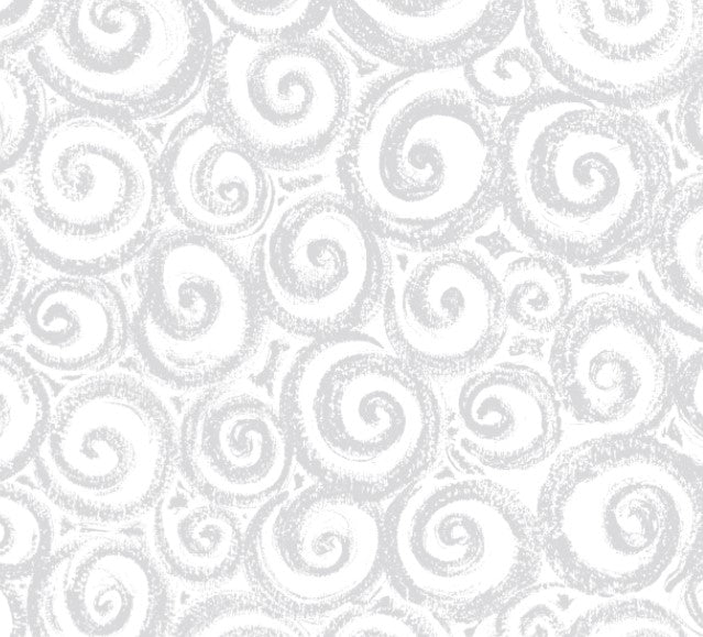 SWIRLS WHITE ON WHITE