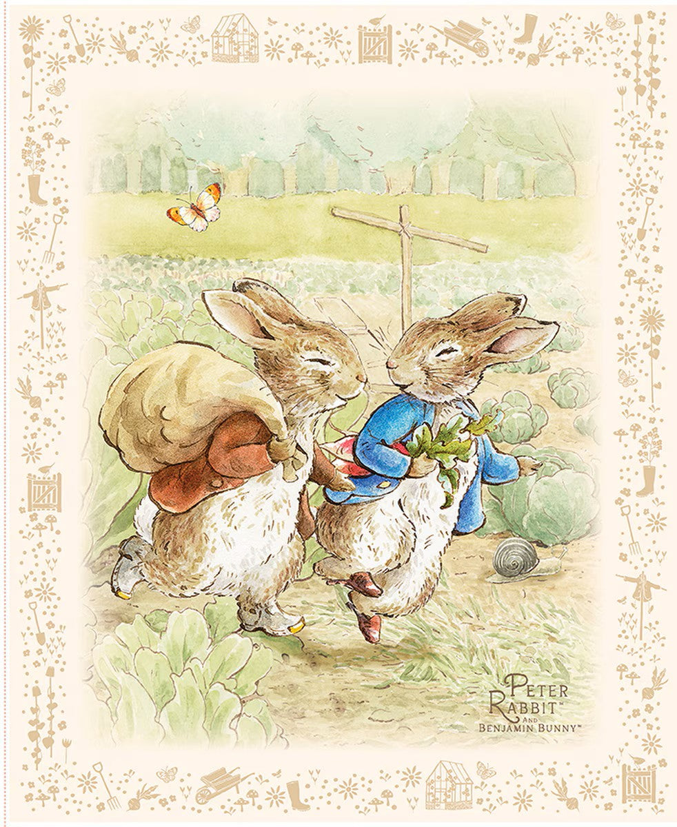 PETER RABBIT & BENJAMIN BUNNY PANEL - RILEY BLAKE DESIGNS
