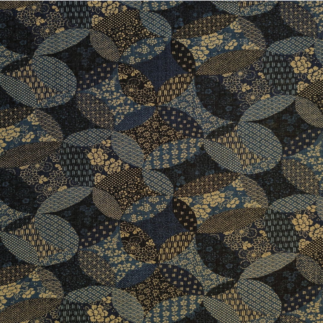 SEVENBERRY - PATCHWORK SHIPPO RUSTIC WEAVE BLUE