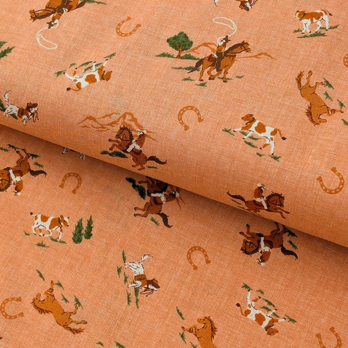 VANCET - OLD WESTERN FEED SACK PRINT PINK