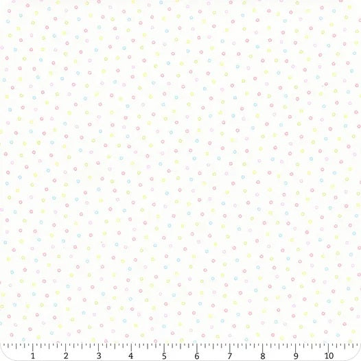 HAPPY MESSGE 30'S PASTEL VINTAGE FLOWERS WHITE