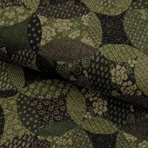 SEVENBERRY - PATCHWORK SHIPPO RUSTIC WEAVE GREEN