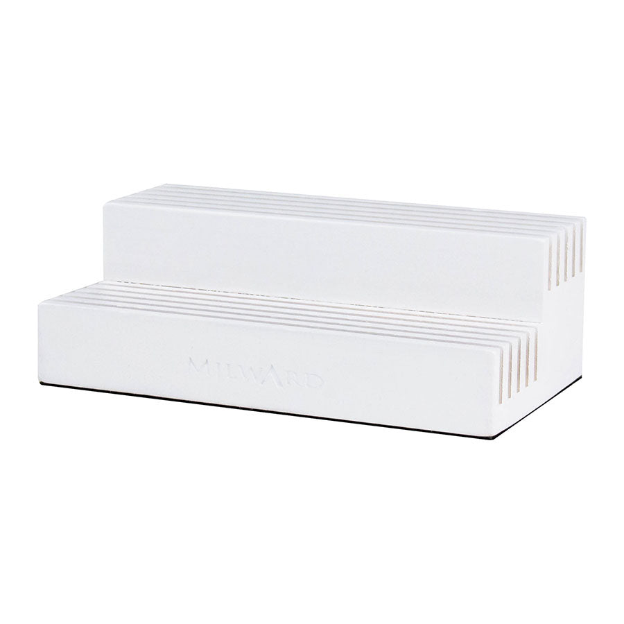 MILWARD RULER RACK 10 SLOTS PINE WOOD WHITE 