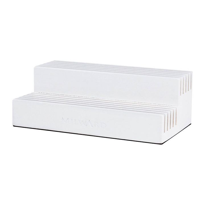 MILWARD RULER RACK 10 SLOTS PINE WOOD WHITE 