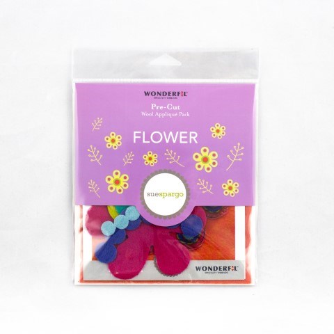 MERINO WOOL PRECUT FELT KITS FLOWER [CL:COLOURWAY 1]