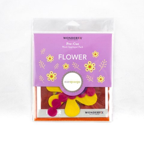 MERINO WOOL PRECUT FELT KITS FLOWER - [CL:COLOURWAY 4]