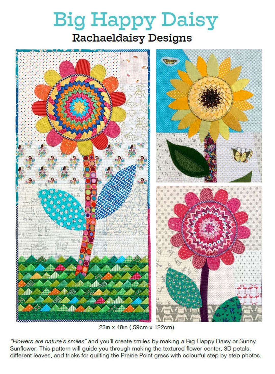BIG HAPPY DAISY QUILT PATTERN