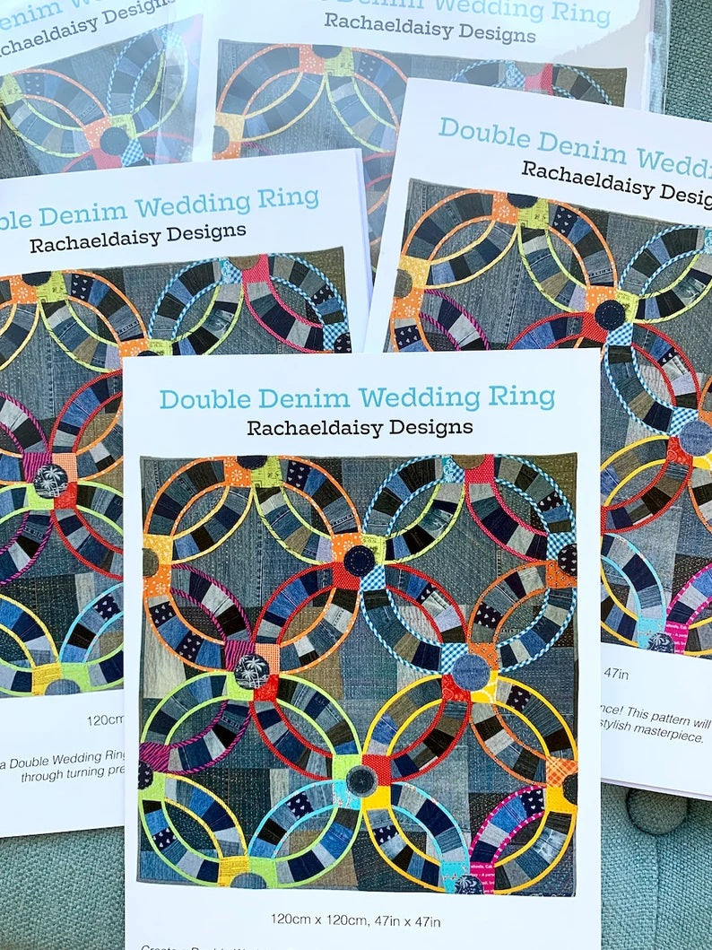 DOUBLE DENIM WEDDING RING QUILT PATTERN 