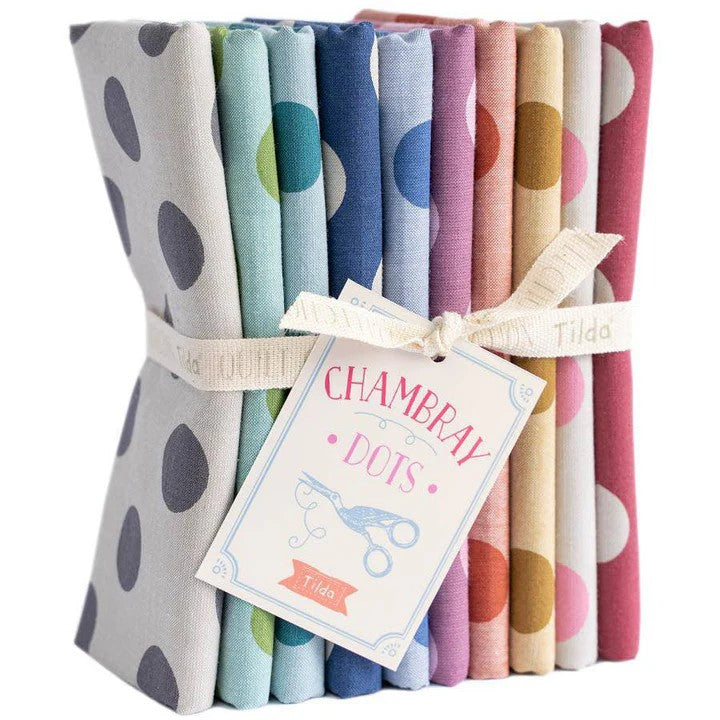 TILDA CHAMBRAY DOTS FQ BUNDLE 10 PC