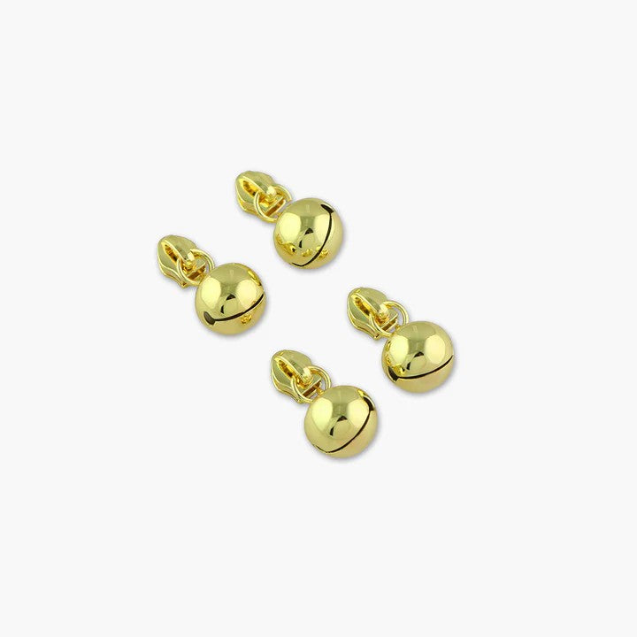 ZIPPER PULLS JINGLE BELL ZP GOLD 4 PCS