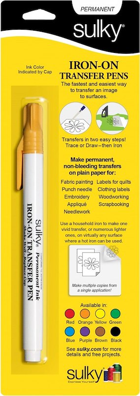 SULKY IRON ON TRANSFER PEN - YELLOW