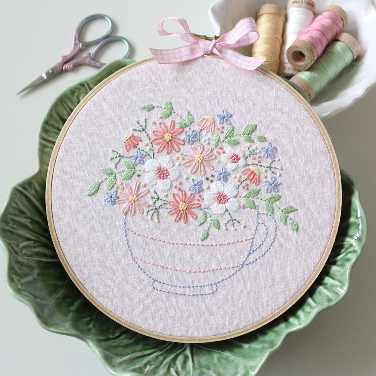TEA TIME POSY STITCHERY