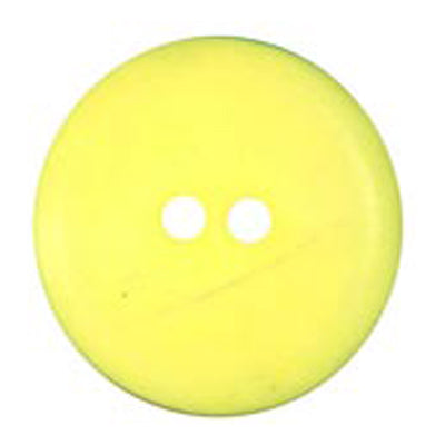 BUTTON ROUND PLASTIC MATT FINISH 23MM 2 HOLE - YELLOW