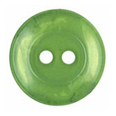BUTTON ROUND CLEAR PLASTIC 20MM 2 HOLE - FERN