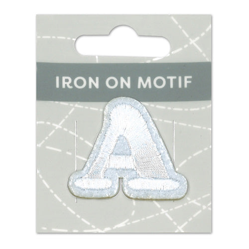 MOTIF IRON ON LETTER A WHITE