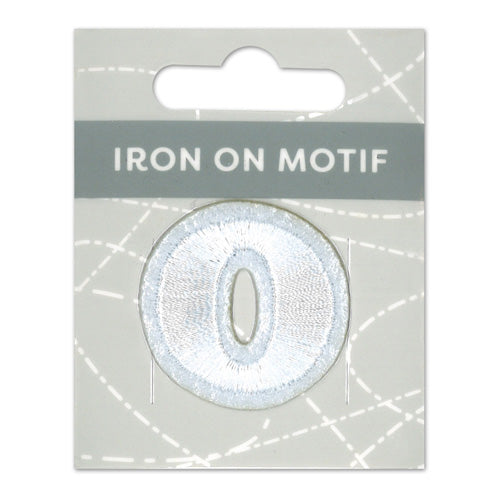 MOTIF IRON ON LETTER O WHITE