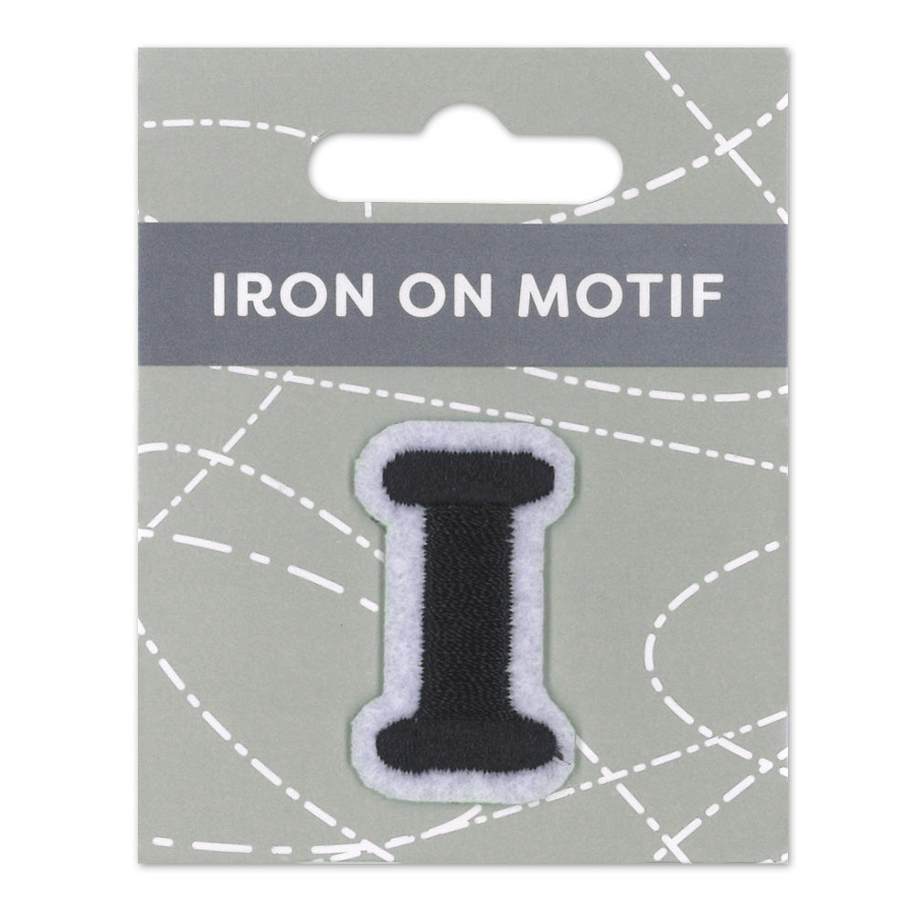 IRON-ON MOTIF LETTER I BLACK