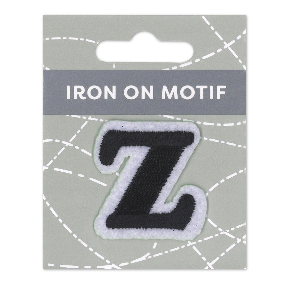 IRON-ON MOTIF LETTER Z BLACK