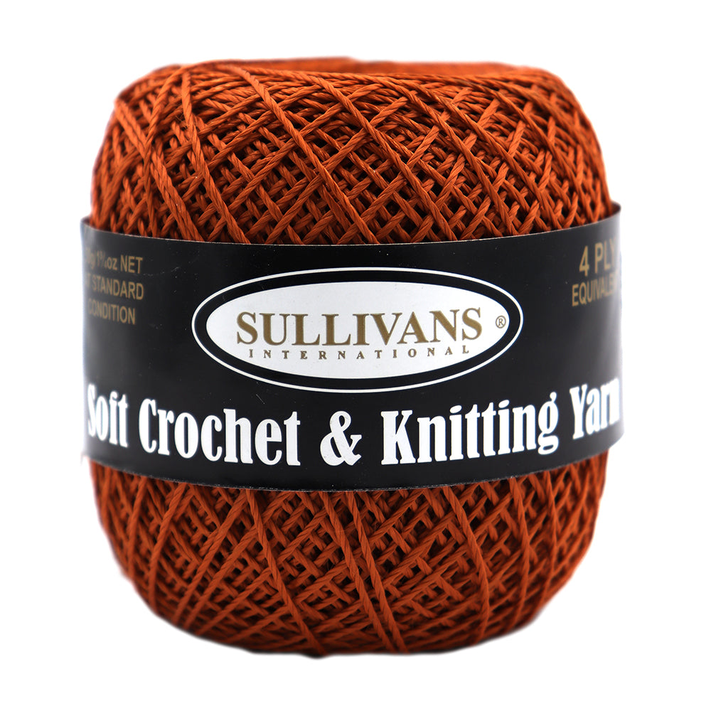 YARN 4PLY RAYON SULLIVANS 50GM PUMPKIN