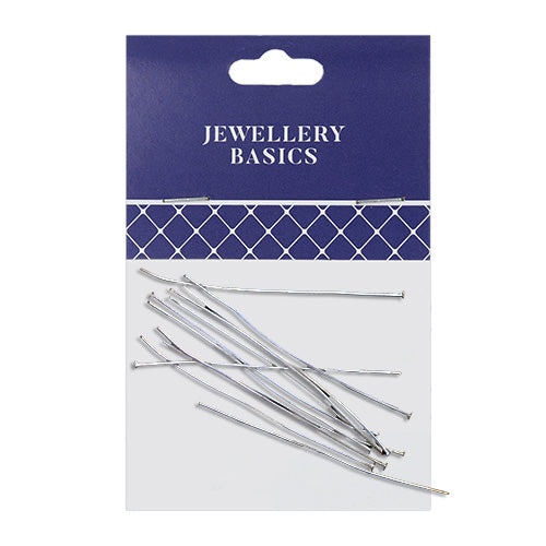 HEAD PINS 60MM SILVER