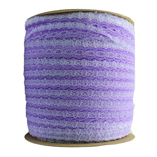 EYELET LACE OPAL 30MM LILAC