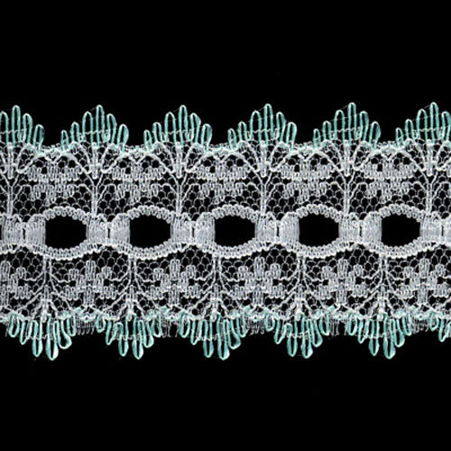 EYELET LACE 35MM WHITE MINT