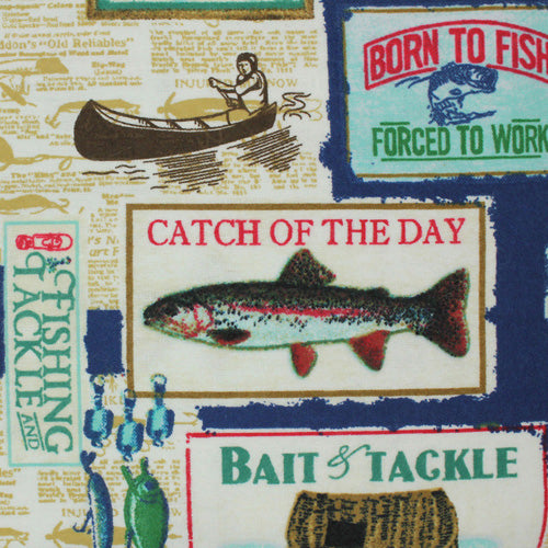 FLANNELETTE 108CM FISHING