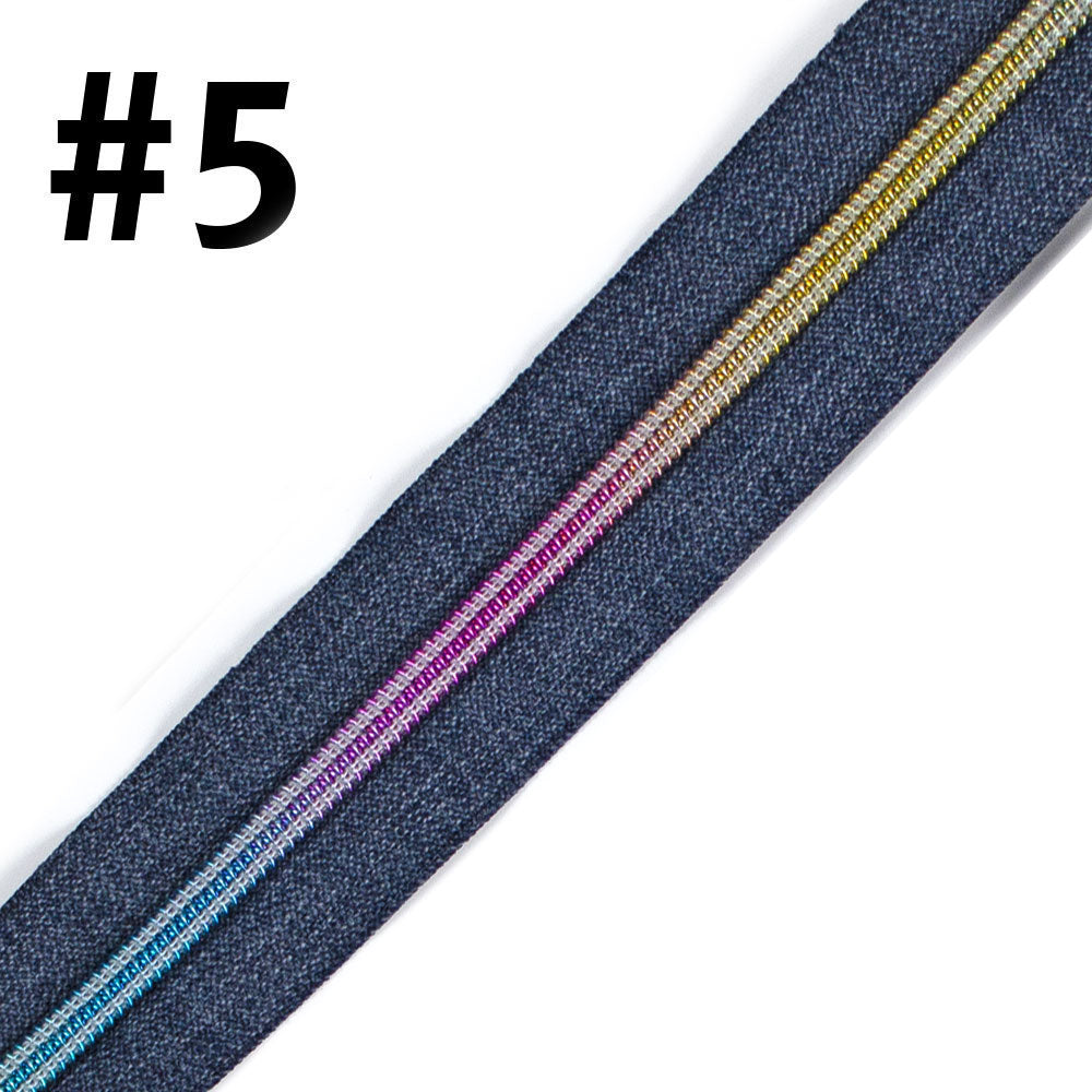 VD ZIPPER TAPE #5 DENIM/RAINBOW (3)
