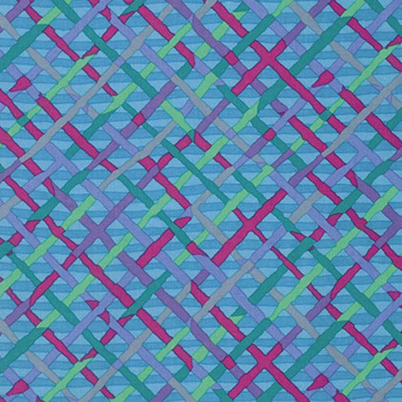 KAFFE FASSETT COLLECTIVE WIDEBACK - MAD PLAID TURQUOISE