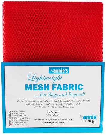 MESH LITE WEIGHT ATOMIC RED 18in x 54in