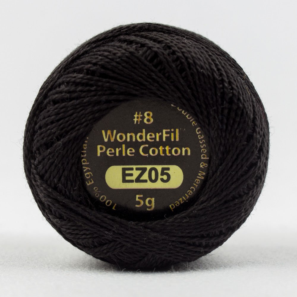 ELEGANZA™ #8WT PERLE COTTON [CL:EL5G-05 LIQUORICE SZ:5G BALL]