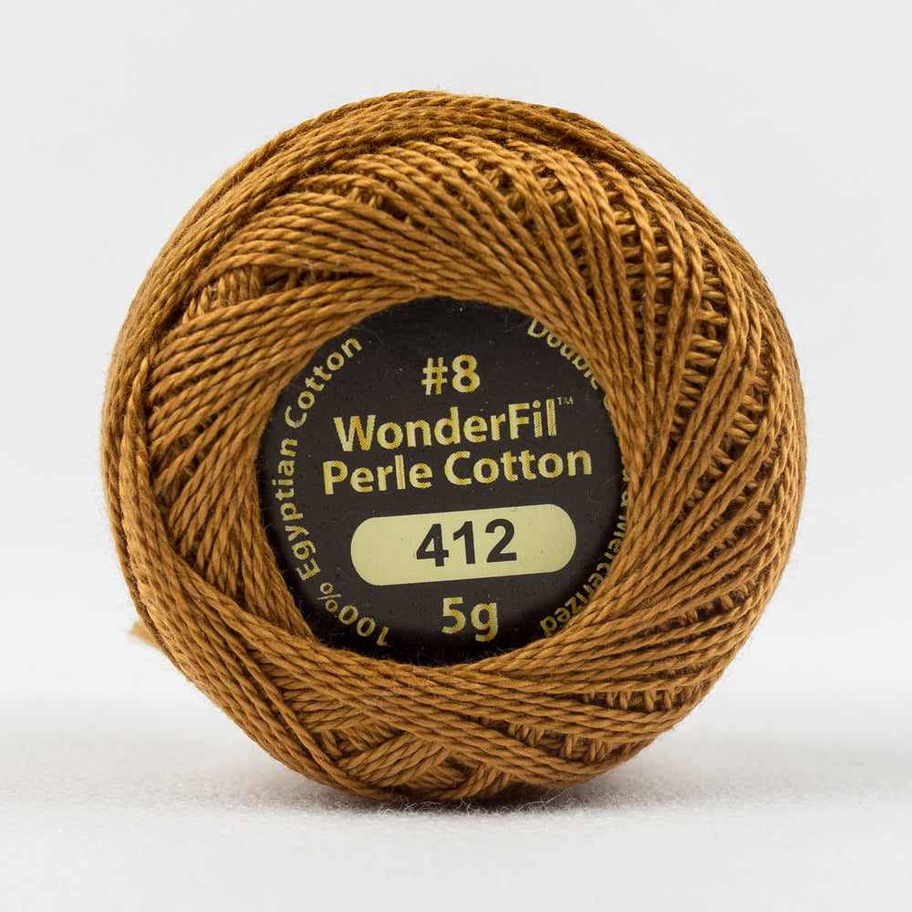 ELEGANZA™ #8WT PERLE COTTON [CL:EL5G-412 CURED LEATHER SZ:5G BALL]