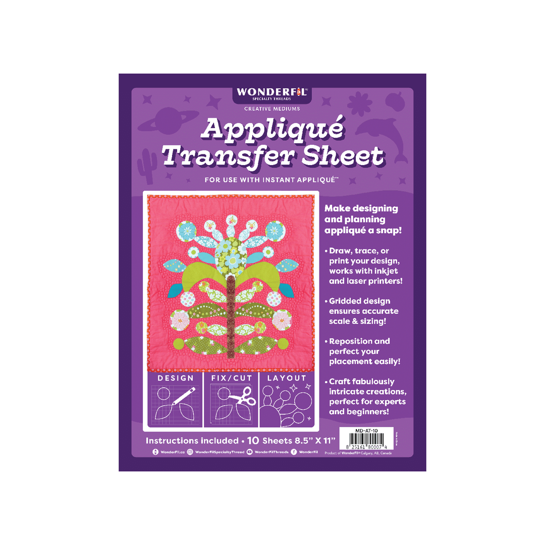 INSTANT APPLIQUE TRANSFER SHEET 8.5'' X 11''  10 SHEETS
