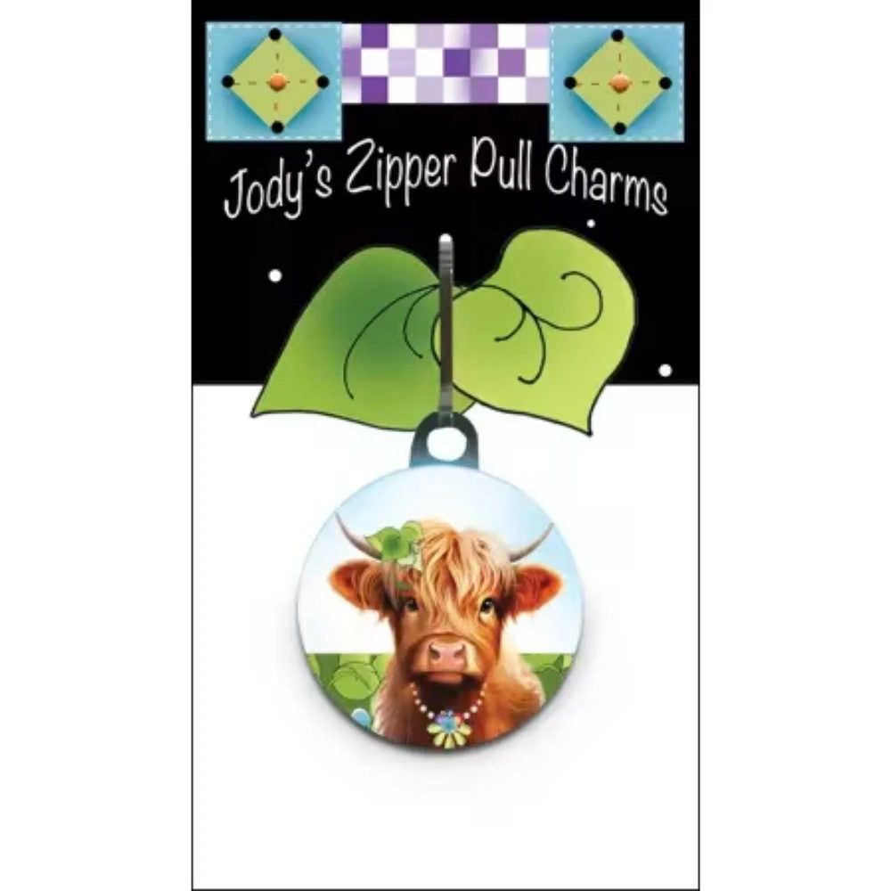 ZIPPER CHARM HIGHLAND COW