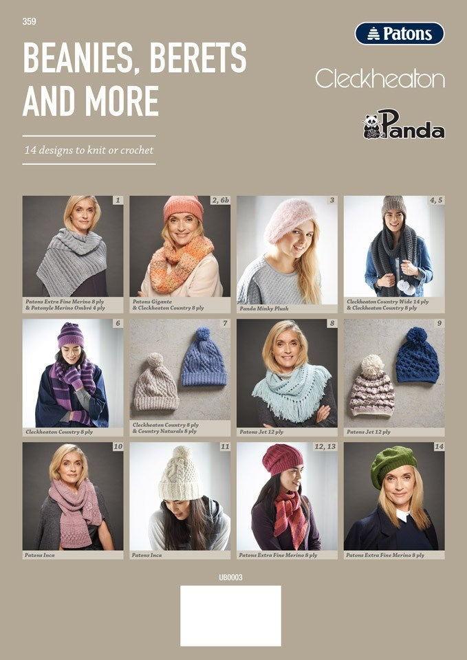 BEANIES, BERETS AND MORE KNIT & CROCHET