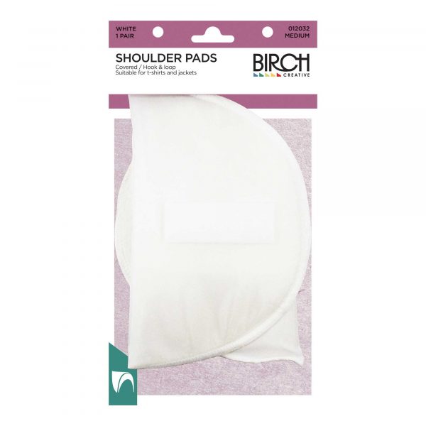 SHOULDER PAD W T/TAPE MED - WHITE