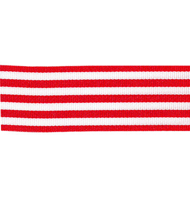 RIBBON STRIPES 25MM - 117 RED