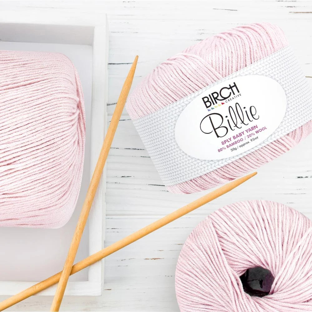BIRCH YARN BILLIE BAMBOO/WOOL50G APPLE BALL - 09 BLUSH