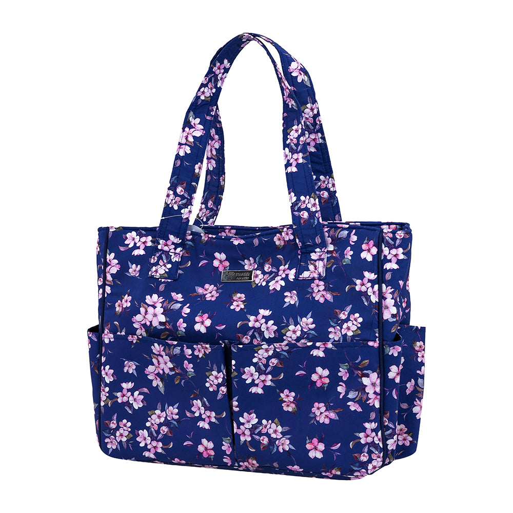 GUTERMANN X BIRCH BLOOMS SEWING TOTE 34X12.5X29CM FLORET NAVY