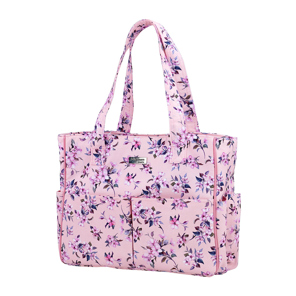GUTERMANN X BIRCH BLOOMS SEWING TOTE 34X12.5X29CM FLORET PINK