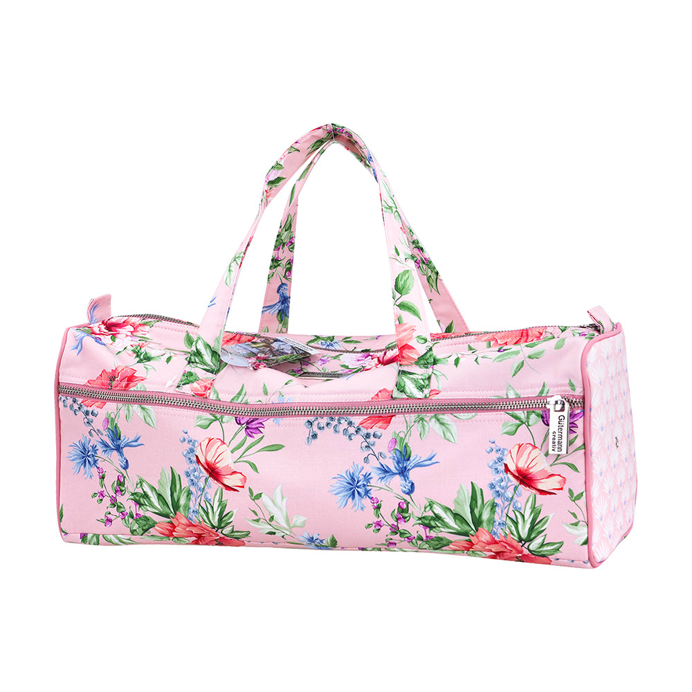 GUTERMANN X BIRCH BLOOMS KNITTING STORAGE BAG 45X14.5X17CM BREEZE PINK