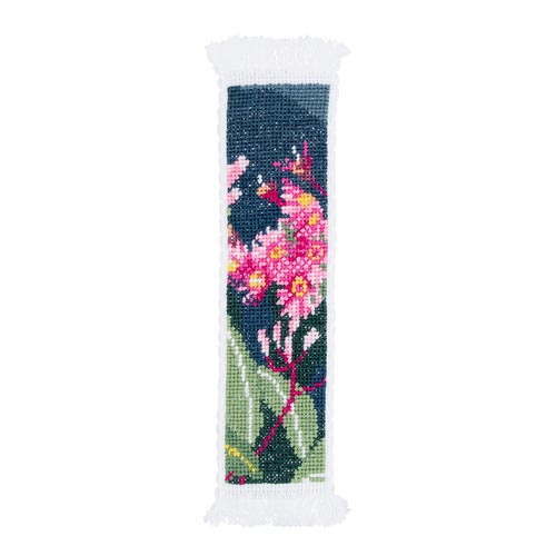 NICOLA WOODCOCK COUNTED CROSS STITCH KIT - PINK GUM BLOSSOM